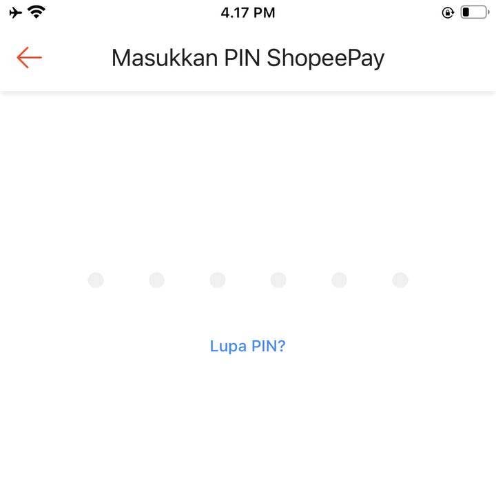 Masukan Pin Shopeepay